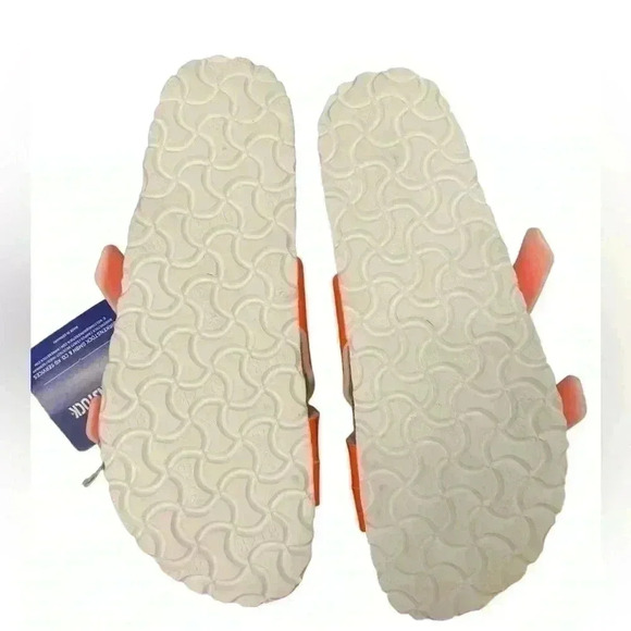 NEW BIRKENSTOCK YAO Balance Birko Flor Leather Sandal NEON ORANGE - Picture 6 of 8